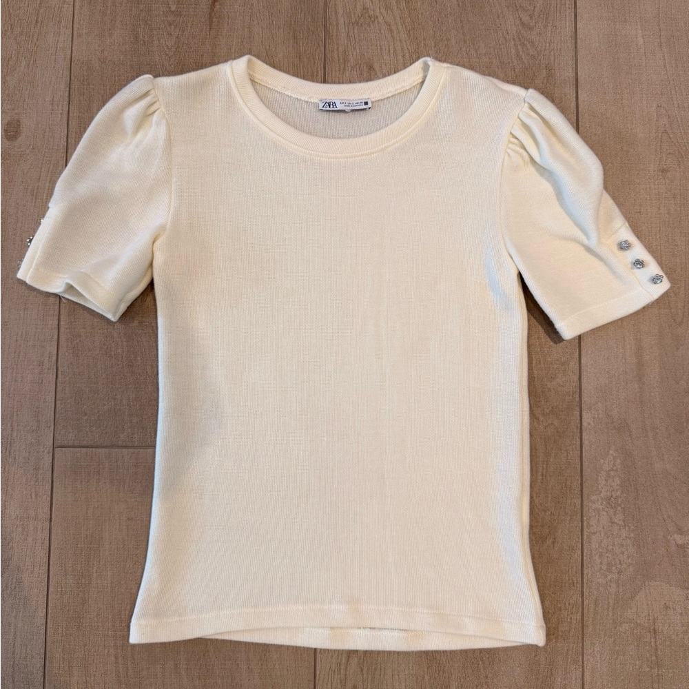 Zara Button on the Sleeve Top